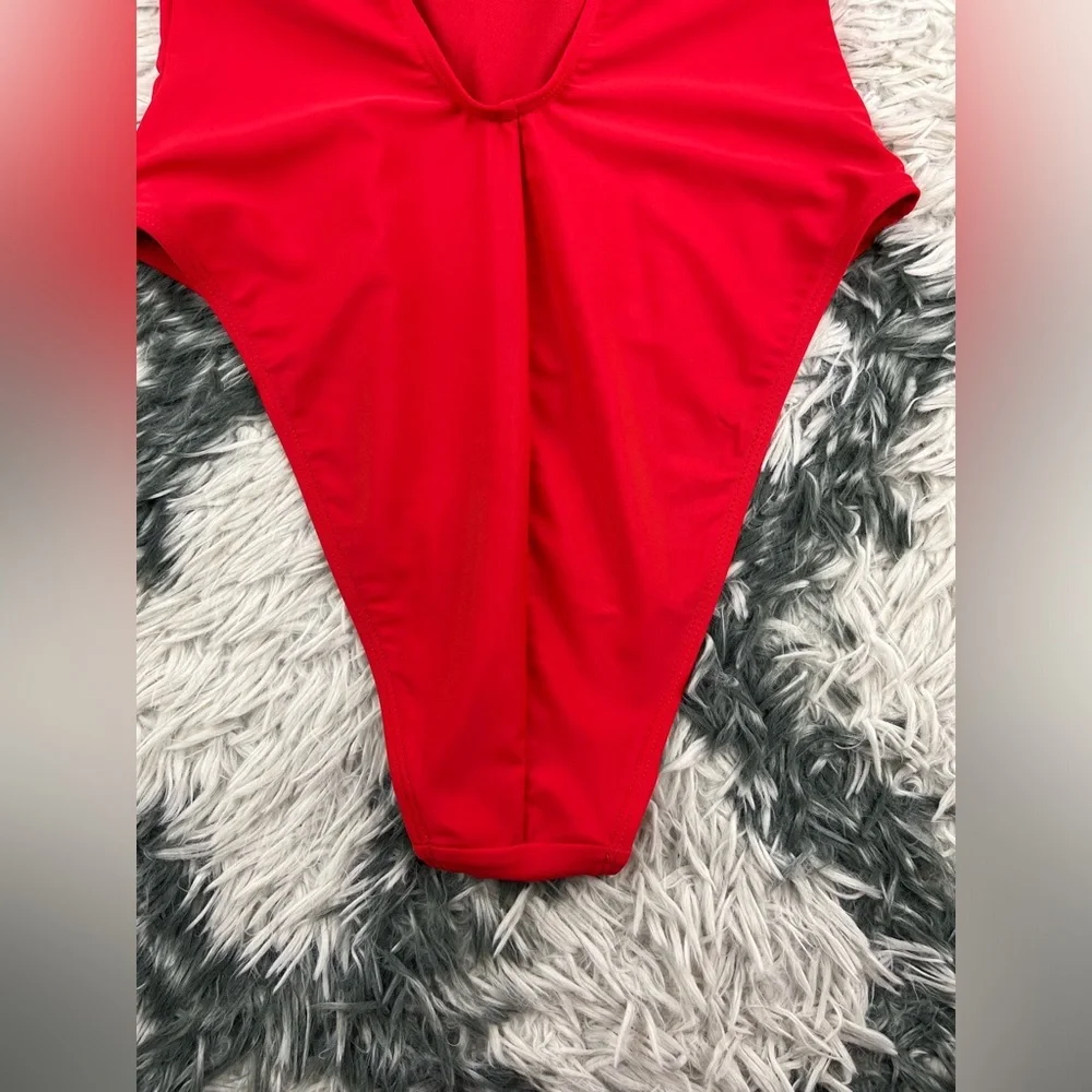 Wild Fable Women's Ultra High Leg Extra Cheeky Scoop Back Small Size 4-6 Red